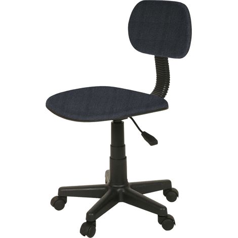 Silla de estudio Blacy color negro giratoria Altura regulable Habitación Juvenil (1/5)