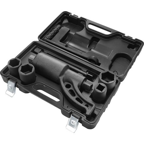 Clé dynamométrique robuste 1 pouce 1:58 4800 N.m avec 4 douilles et coffret pour camions remorques camping-cars (1/5)