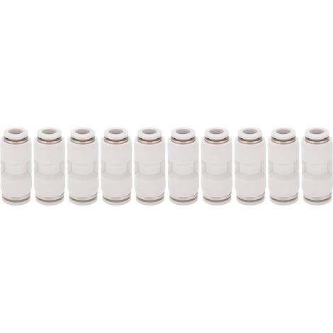 10 Pieces Straight Air Hose Reducer Fitting, PG12-8 (1/5)