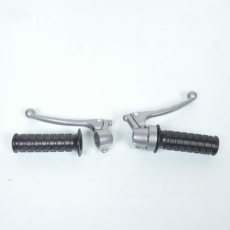 Kit poignée vintage levier boule gris pour mobylette cyclomoteur (1/5)
