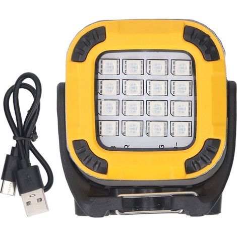 COB magnetic work light, USB rechargeable LED camping light – 8 color modes, 360° rotation, for outdoor use, camping, car repair, emergencies, with hook (1/5)