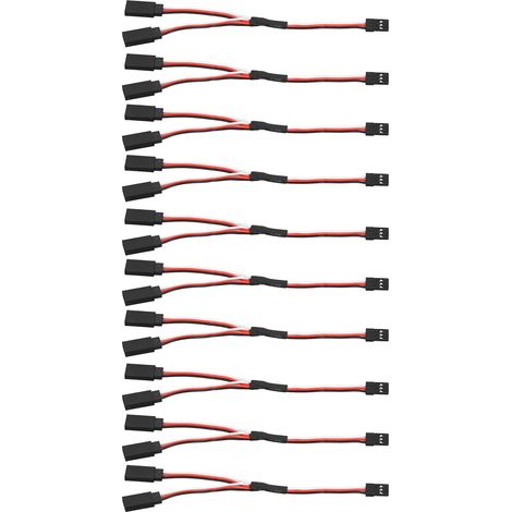 Câble d'extension de servomoteur, 10 pièces, 3 broches femelle à mâle, carte de connecteur de fil, télécommande Type Y 150mm(5,91 pouces)