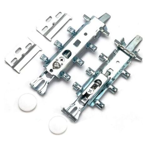 Lot de 2 supports muraux universels pour placards de cuisine avec capuchons (1/5)