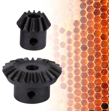 2 pièces Engrenage Extracteur de Miel en Acier Noir pour Apiculteur (1/5)