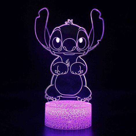3D Lampe À Led Glow Night Lights Stitch Modèle Led Lampe Kiddécoration (1/5)