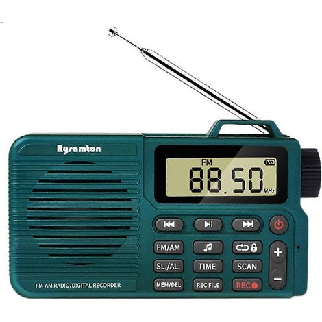 Rysamton Radio AM FM Bluetooth Radio de Poche Basse Enceinte Supporte Micro-carte SD et Disque Long Batterie Life (1/5)
