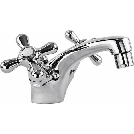 Monoforo lavabo bocca bassa due maniglie cromato Piralla Rubinetteria Sofia 0SF00040A17 Cromo (1/5)