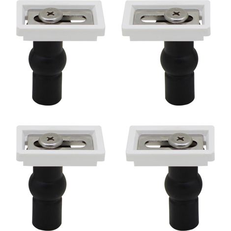 Charnière plastique abattant wc pour fixation lunette de toilette avec vis d'expansion et amortisseur pièces détachées kit boulon ecrou frein de charnières universel design Boulons 40x48 4pcs (1/2)