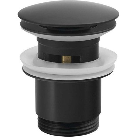 Sapho Tapas de desagüe - Desagüe de lavabo, ClickClack, tapón grande, negro CV1007B (1/3)