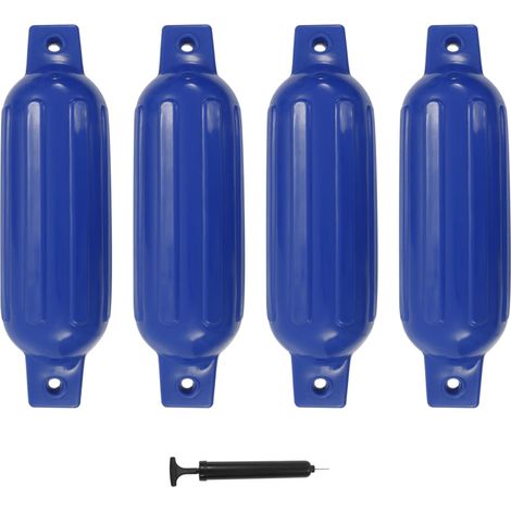 Bootsfender 4 Stk. Blau 41 x 11,5 cm PVC