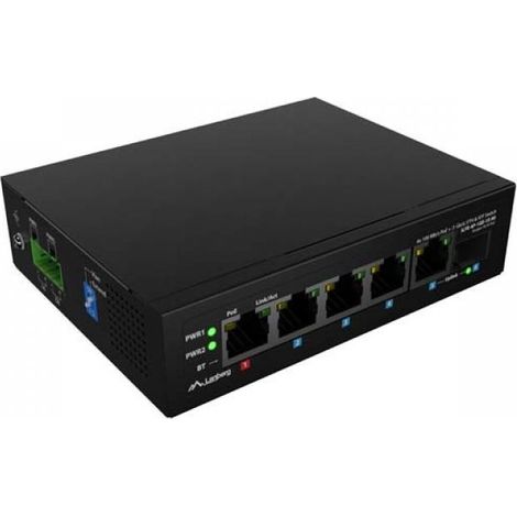SWITCH LANBERG LIGHT INDUSTRIAL POE 1XBT 3XAT SFP+ETH DIN NO GESTIONADO FAST ETHERNET