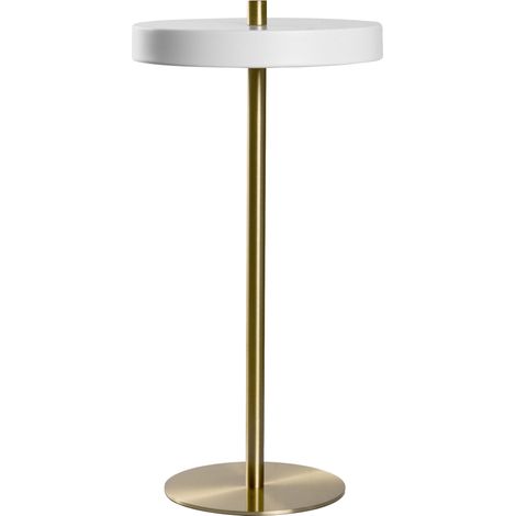 Table Lamp LED White Metal Base with Dimmer Modern Style Office Lighting EVENLODE (1/5)