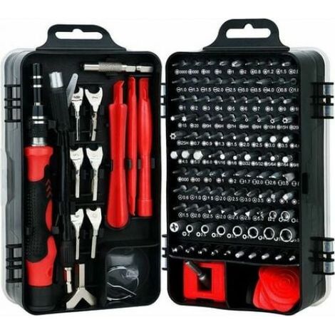 Kit 135 pièces tournevis précision, embouts acier S2, accessoires démontage, réparation téléphone ordinateur montre (1/5)