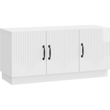 TV Cabinet High Gloss White 99 x 34.5 x 47 cm Engineered Wood vidaXL