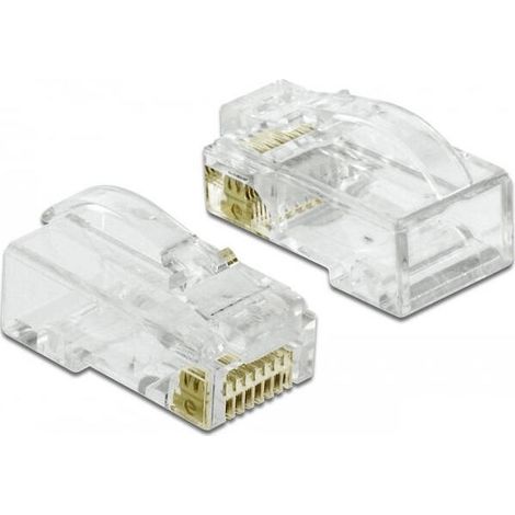 Delock rj45 para prensado+corte+curva macho cat.6 utp 20 piezas