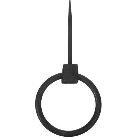 de porte en fer noir de style vintage design circulaire pour