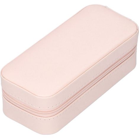 Écrin de voyage en PU pour bijoux, présentoir à boucles d'oreilles, colliers et bagues, rangement compact et protecteur pour vos accessoires précieux (1/5)