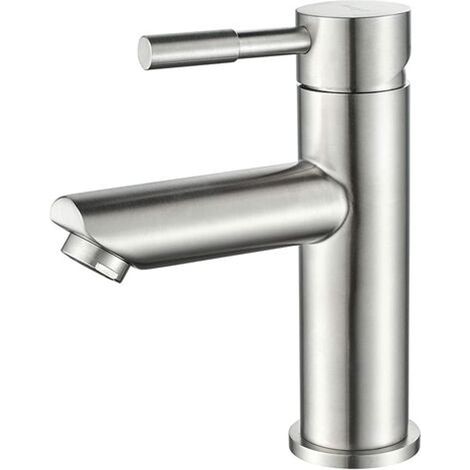 1 Mitigeur lavabo,levier unique,acier inoxydable,gris,salle de bain (1/5)