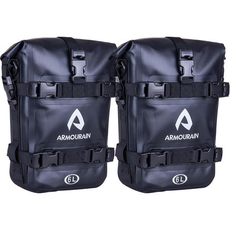 Motorrad Sturzbügeltaschen Set (2 Stück) Wasserdicht 6L Schwarz (1/5)