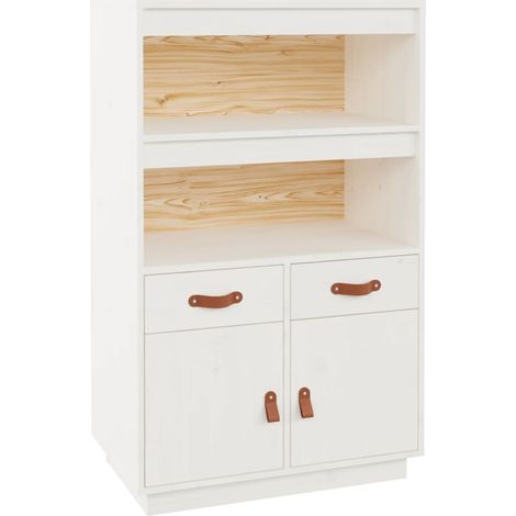 Credenza cassettiera cassettiera mobile contenitore organizer cucina soggiorno soggiorno alta 67 x 40 x 108,5 cm legno massello di pino bianco 020032480