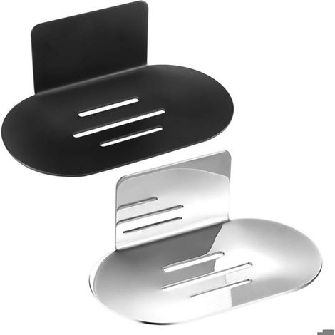 2pcs porte-savon pour la Douche, acier Inoxydable, auto-adhésifs, salle de Bains, Cuisine, montage Mural, porte-Savon pour Bar, (1/4)