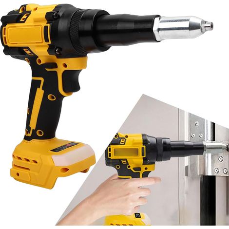 Pince à River Électrique Sans Fil, Pince à Riveter avec Moteur Brushless, 1000kg de Force de Traction, Compatible Pile 18V, pour Rivets Aluminium & Acier Inoxydable, LED (1/5)