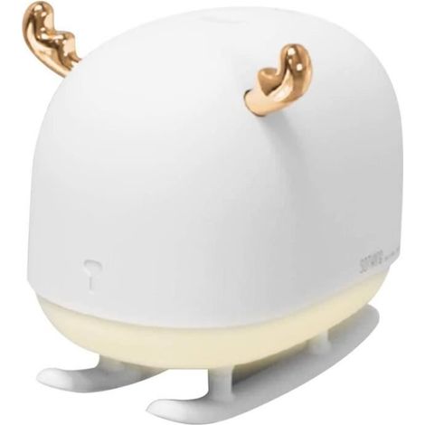Humidificateur d'air Bébé Mini à Ultrasons en Corne de Cerf 260ML Blanc - AMOUNE - Vapeur froide (1/4)