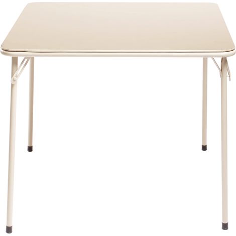 FurnitureR Meubles de Salon, Tables Square, Structure Métallique Robuste et MDF Plateau Rembourré en Cuir Synthétique, Pliable et Portable, Table à Manger au Design Minimaliste, 86x86x71cm, Couleur Ca (1/5)