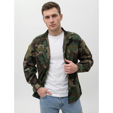Sudadera de uniforme para hombre, estampado de camuflaje boscoso, Jigga Wear, talla M (1/5)