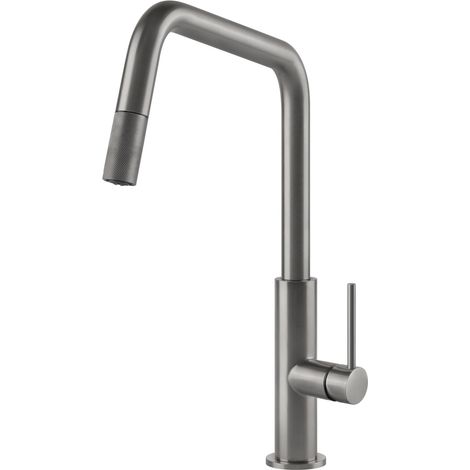 Foster KS Plus. Tipo di beccuccio: Estraibile, Colore del prodotto: Grigio, Materiale del rubinetto: Ottone. Altezza sopra la superficie di fissaggio (max): 37,9 cm, Distanza tra foro di ... - 8522100