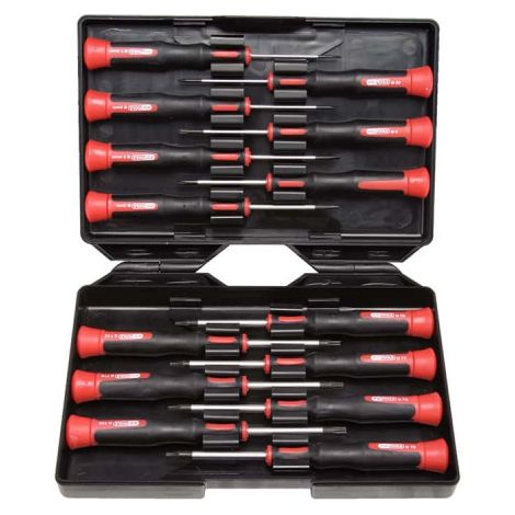 Set de 14 destornilladores electrónicos de ranura, PHILLIPS® y TORX®