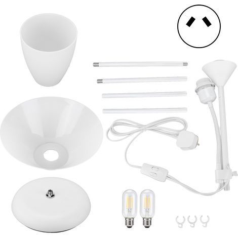 Lampe sur pied design 2 têtes, lampadaire salon chambre, éclairage intérieur, prise AU 220V, douille E27 (1/5)