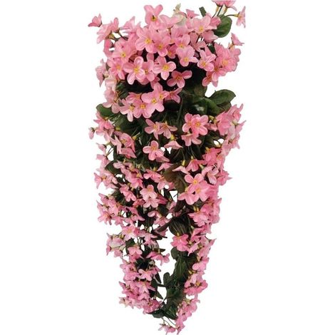 Fleurs artificielles suspendues à 4 pétales, fleurs artificielles suspendues de glycine pour la décoration de la maison de mariage (rose clair) (1/3)