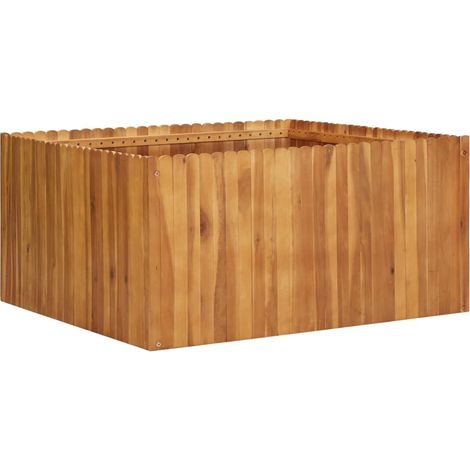 Jardinière Bois Acacia Massif 100 X 100 x 50 cm Très tendance. Jardin, Patio, Balcon (1/5)