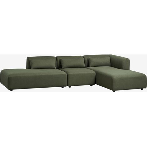 SKLUM Rechte 3-teilige modulare Chaiselongue-Sofa mit Ottomane Fogler                                   
