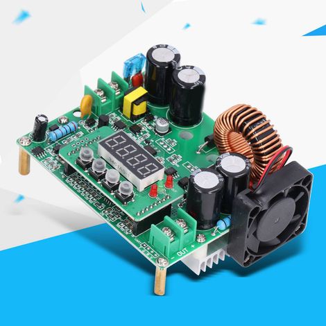 Hochleistungsfähiges, konstantstromfähiges, abwärtsgeregeltes digitales Netzteilmodul mit Digitalanzeige (Voltmeter, Amperemeter, kapazitiv), DKP6012 (1/5)
