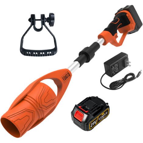 Souffleur de feuilles de jardin, orange, pliable, batterie au lithium, sans fil, souffleur haute puissance pour le déneigement et le dépoussiérage (1/5)
