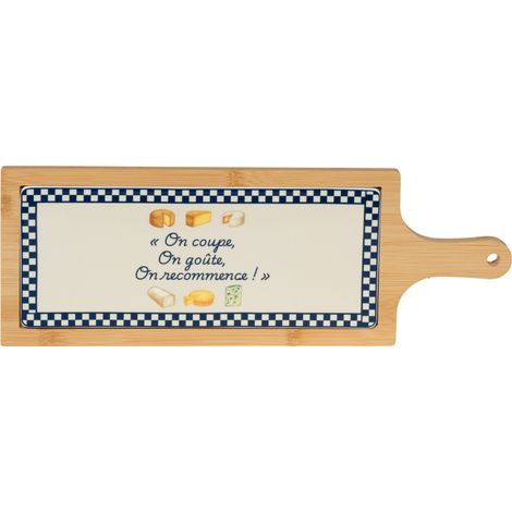 Table Passion - Plateau rectangle Fromage 31 x 13 cm bleu (1/4)