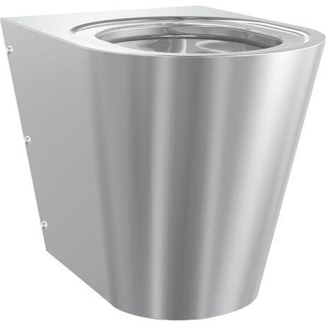 KWC AR T-WC, CAMPUS, Edelstahl, wandhängend,  360x400x500 mm, ohne Sitz, S. bodenlang
