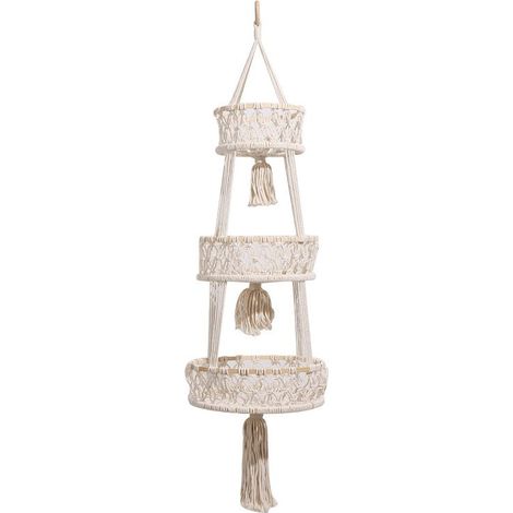 3-Tier Stainless Steel Hanging Fruit Basket – Space-Saving Wall-Mounted Storage for Fruits and Vegetables in the Kitchen (1/5)