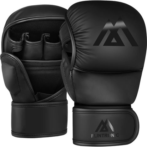 MMA Gloves, Boxing Karate Gloves, Leather Fighting Gloves, Ventilated Palm, Adjustable Wrist Support, for Kickboxing, Mixed Martial Arts, Muay Thai, Punching Bag (1/5)