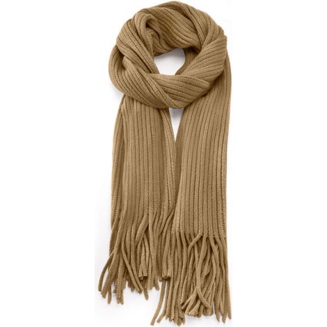 Écharpe tricotée en laine avec pompon, écharpe épaisse, couleur unie, douce, élégante, chaude pour l'hiver (1/5)