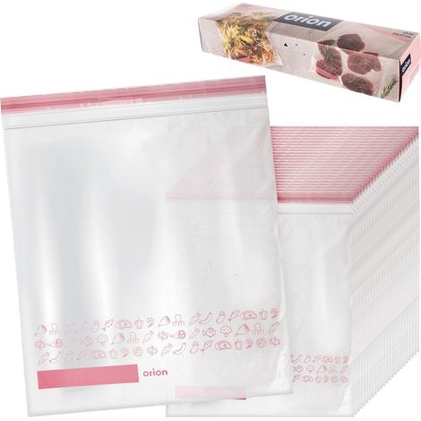 Bolsas para alimentos Ziplock de 34x27 cm, 25 unidades. (1/5)