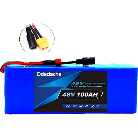 Pack de batterie lithium-ion, capacité de 100000mAh, compatibilité 48V, XT60 DC 54.6V Char (1/2)
