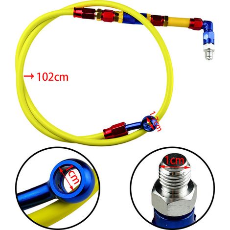 Motorcycle modification: hydraulic brake with high-pressure steel hose, disc brake pump, M10 front and rear brake hoses. (1/4)