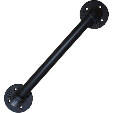 Stair Handrail, Wrought Iron Pipe Design Stairs, Safety Fence for Elderly and Children, Indoor and Outdoor Railing, 60cm (1/5)