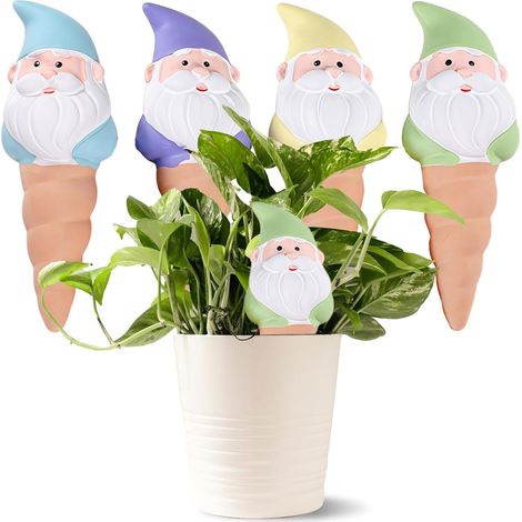 Arrosoir en Terre Cuite – Système d’arrosage Automatique pour Plantes d’intérieur et extérieur, réservoir d’Eau 100 ML, arrosage Goutte à Goutte pour Vacances (Lot de 4) (1/5)