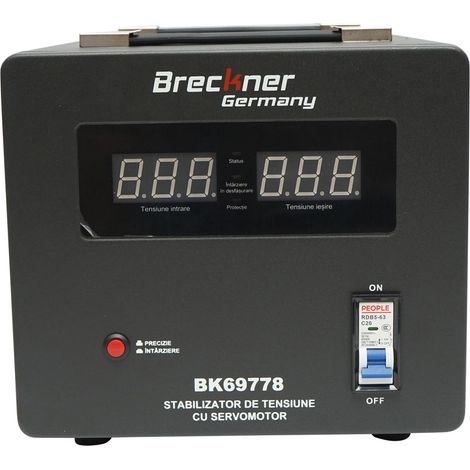 Stabilizzatore di tensione automatico 3000VA monofase con servomotore Breckner Germany
