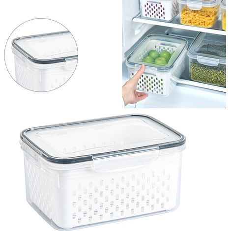 Obst- und Gemüseaufbewahrungskorb, transparent, für die Küche, 850 ml (1/5)