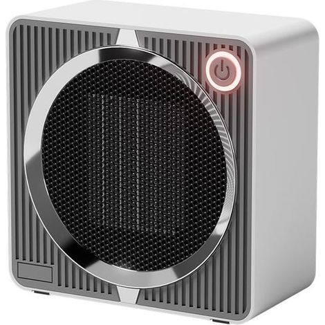 Calefactor eléctrico - Calefactor eléctrico pequeño y portátil - Calefactor cerámico - Ideal para la oficina y el hogar - Blanco (1/5)